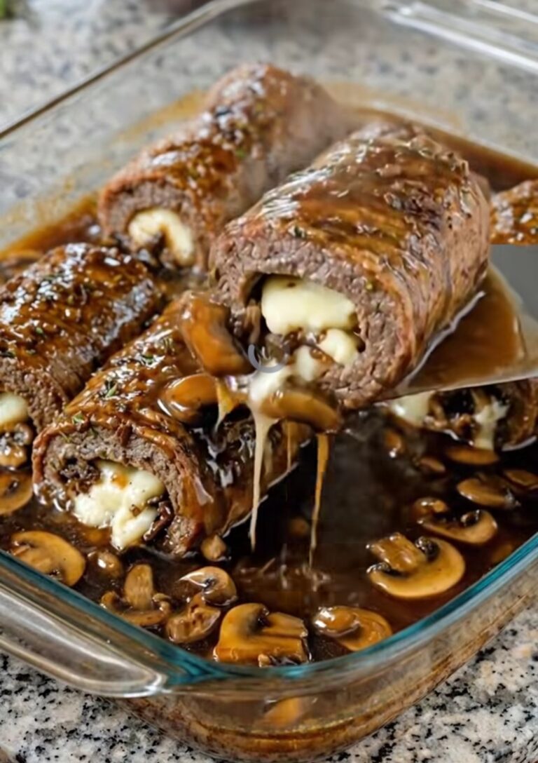 Swiss Cheese Beef Roll-Ups with Rich Brown Sauce Swiss Cheese Beef Roll-Ups with Rich Brown Sauce