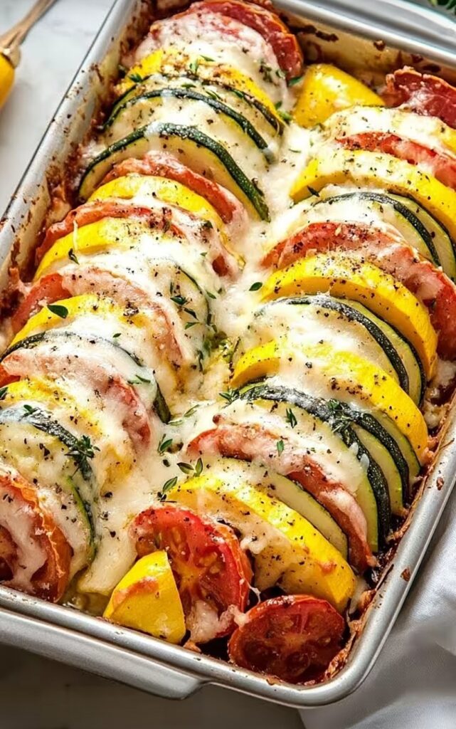 Savory Baked Zucchini and Squash Casserole Savory Baked Zucchini and Squash Casserole