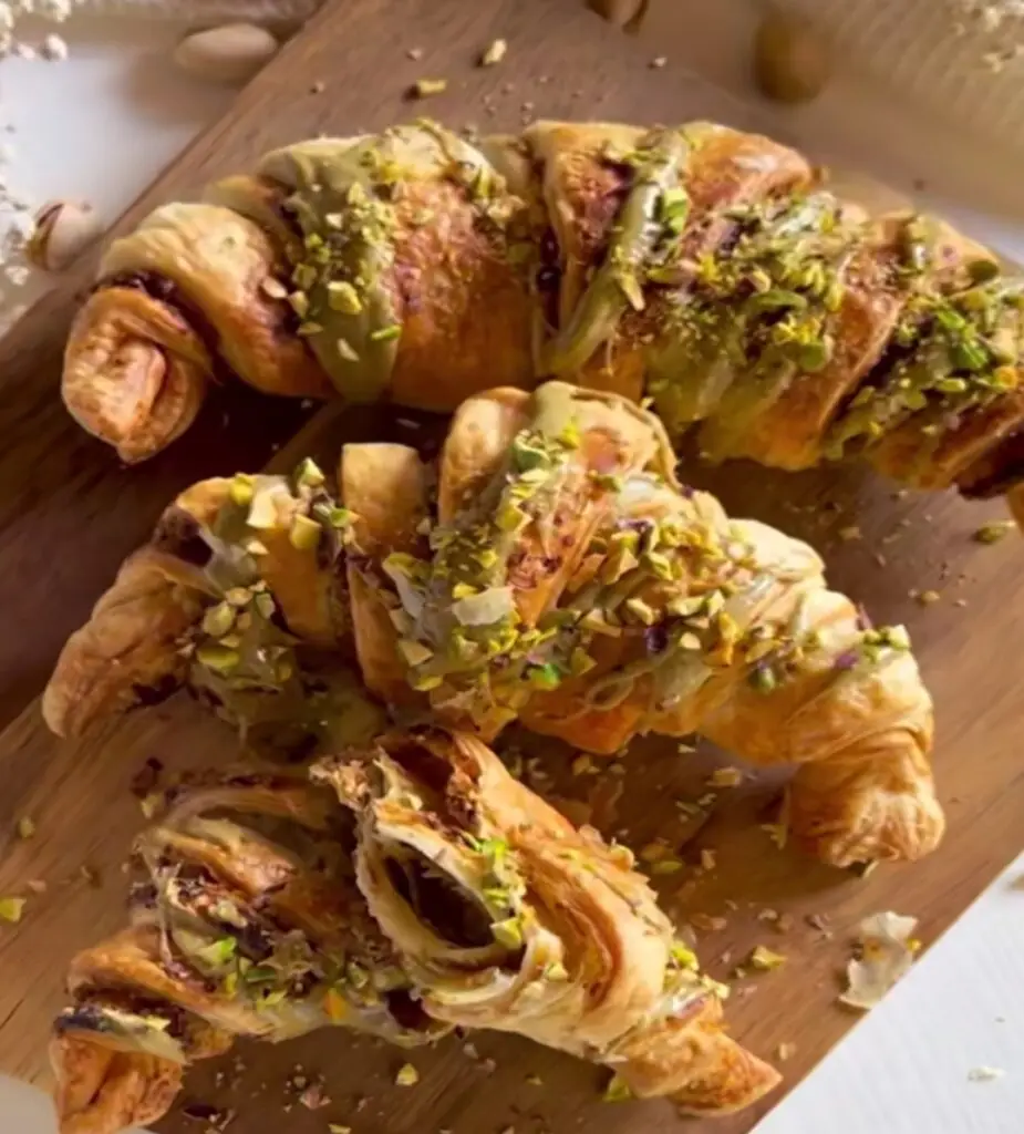 Buttery Pistachio Croissants Recipe